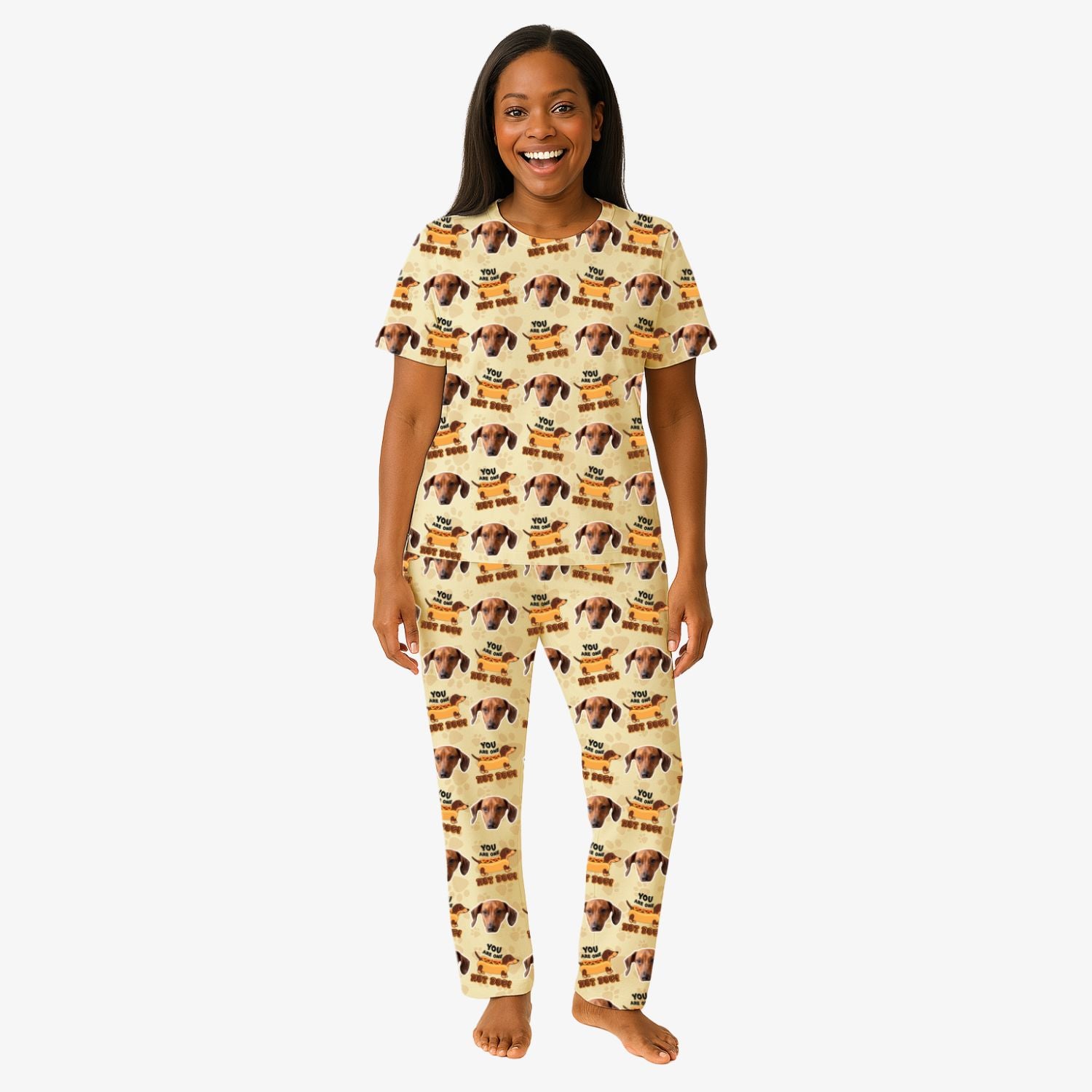 You Are One Hot Dog Women's Personalized Pajamas - Pant Set