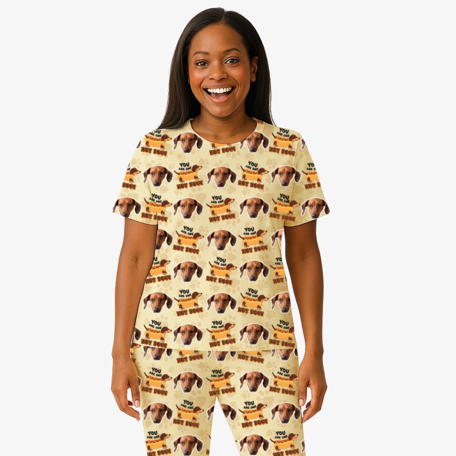 You Are One Hot Dog Women's Personalized Pajamas - Pant Set