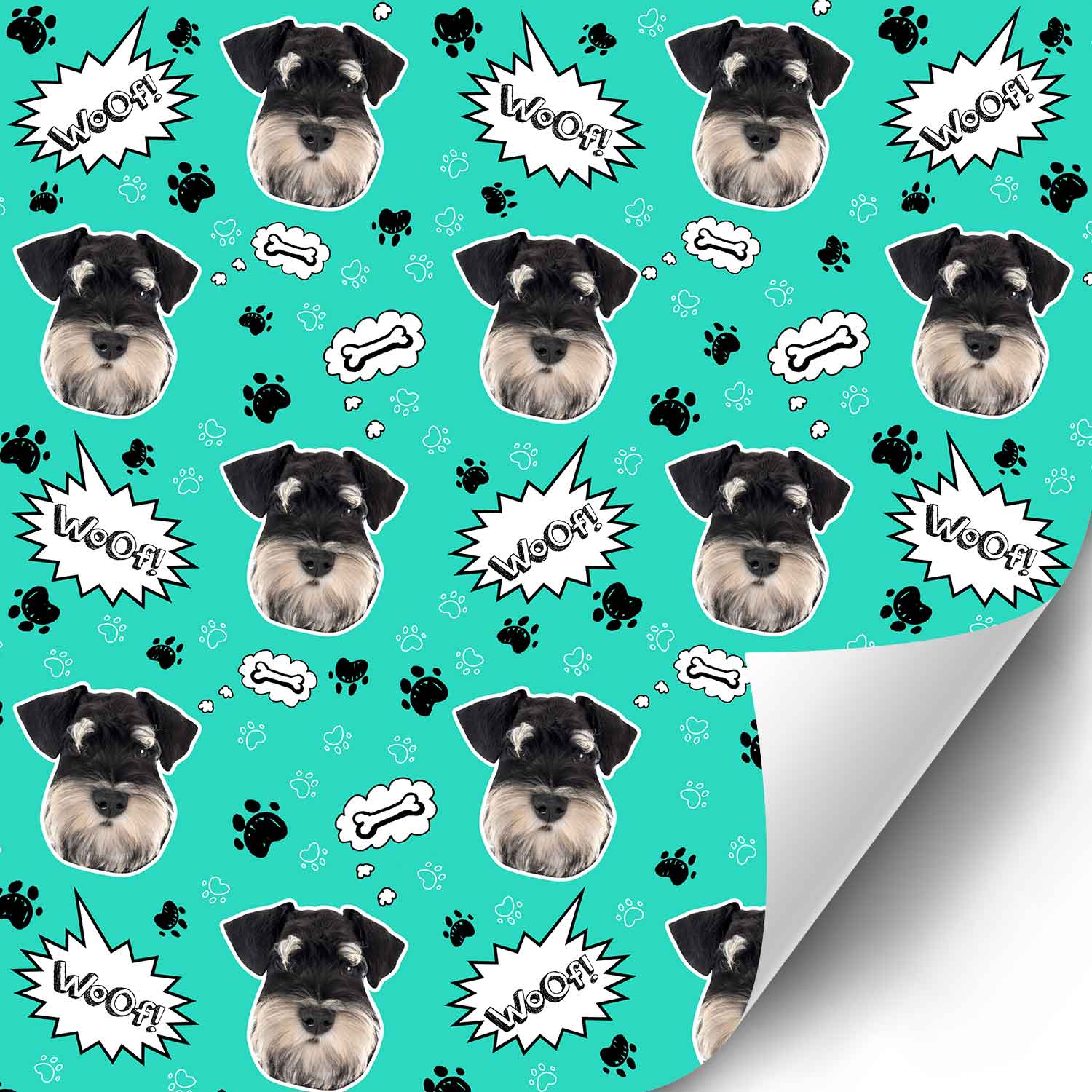 Woof Personalized Dog Wrapping Paper