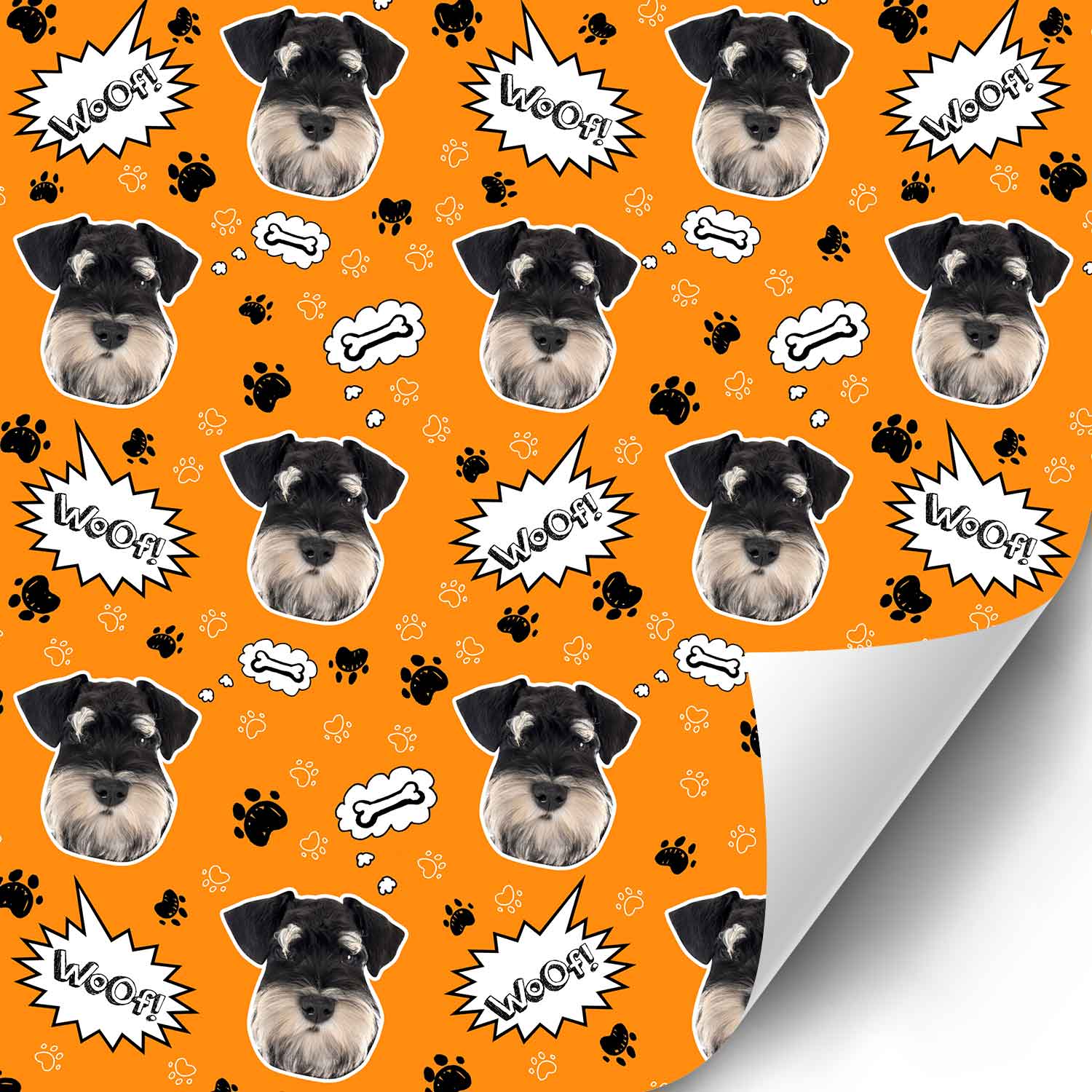 Woof Personalized Dog Wrapping Paper