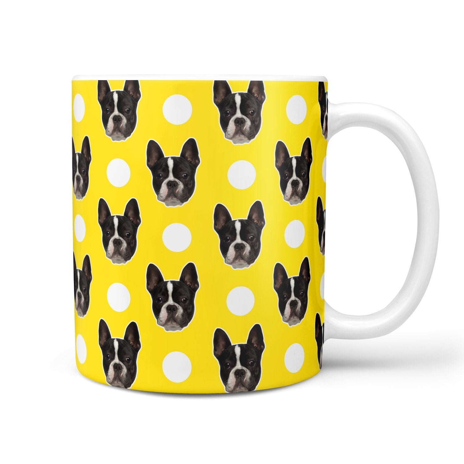 Polka Dot Pattern Personalized Dog Mug