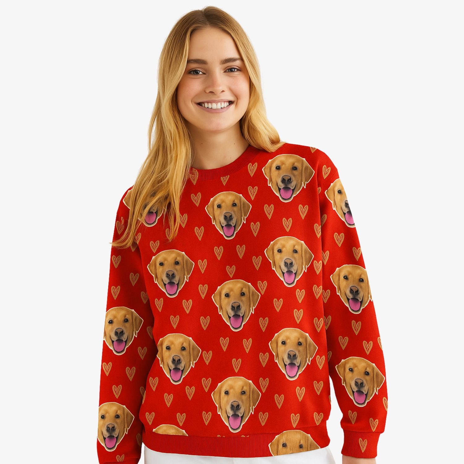 Gold Hearts Personalized Sweatshirt