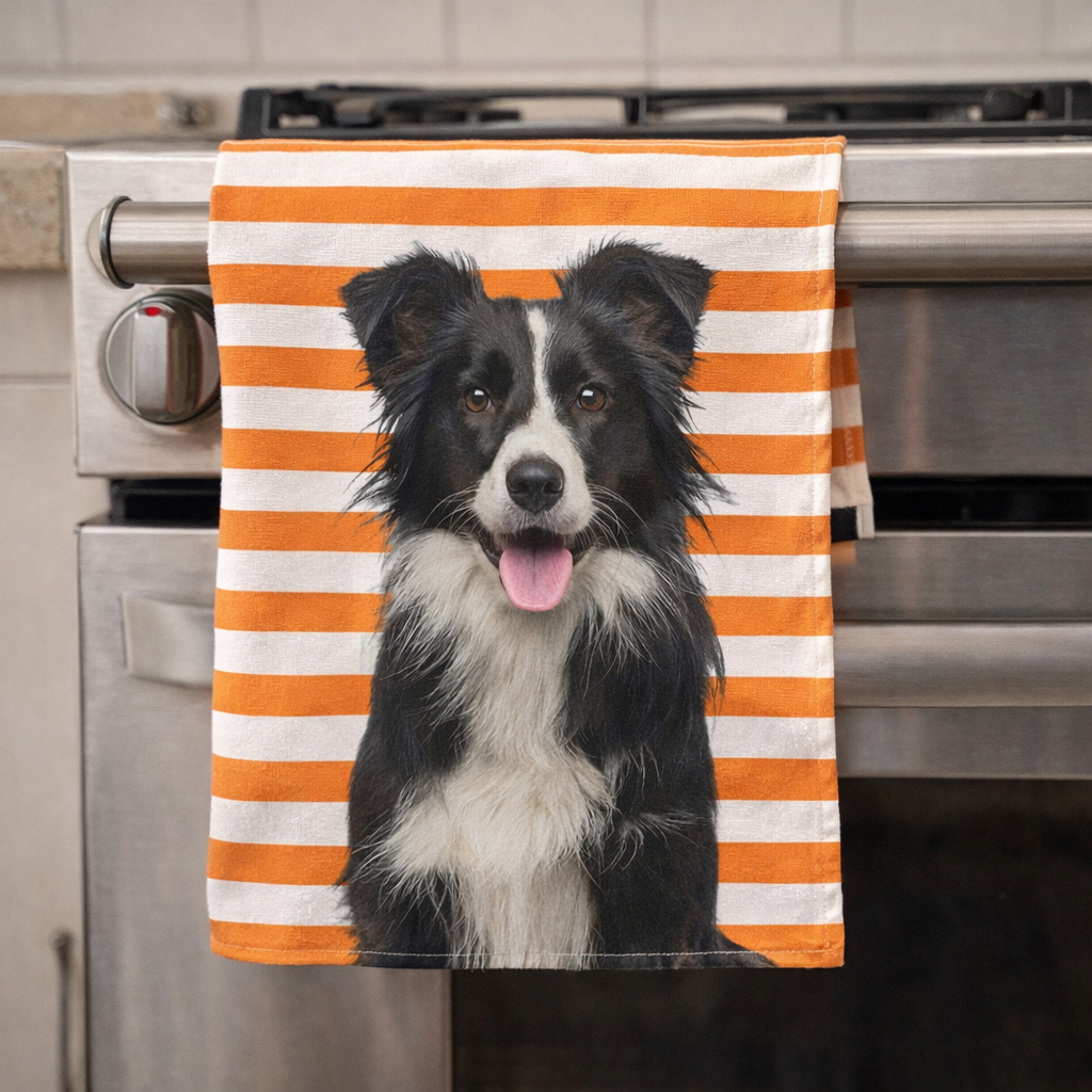 Your Dog Stripes Dish Towel