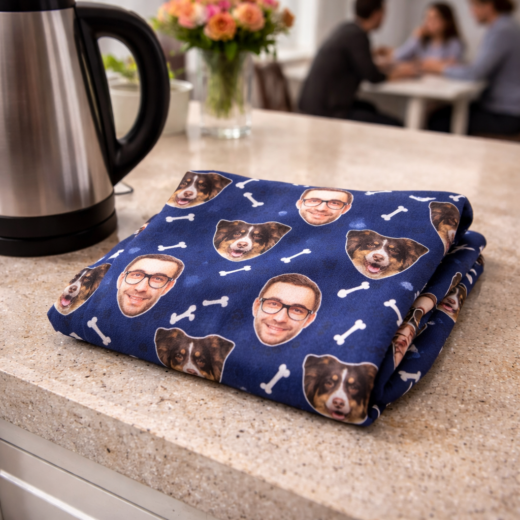 Your Dog & You Personalized Dish Towel