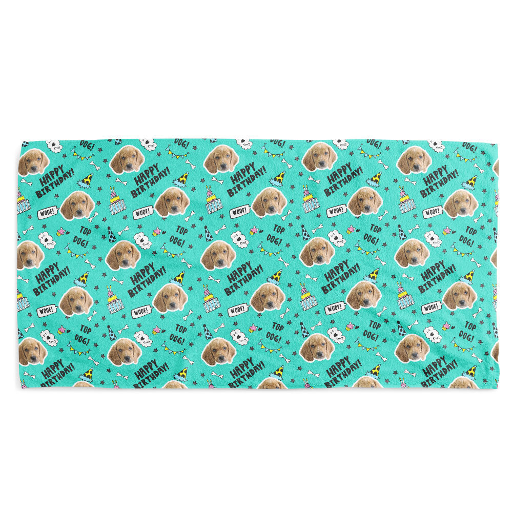 Personalized Top Dog Birthday Towel