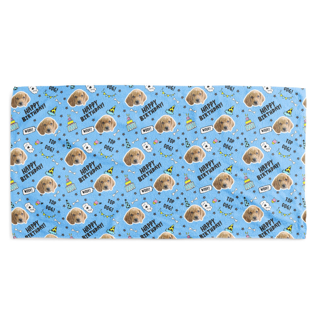 Personalized Dog Birthday Towel