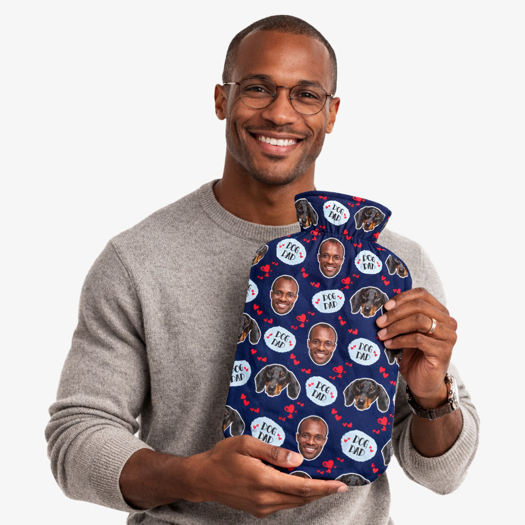 Dog Dad Personalized Hot Water Bottle