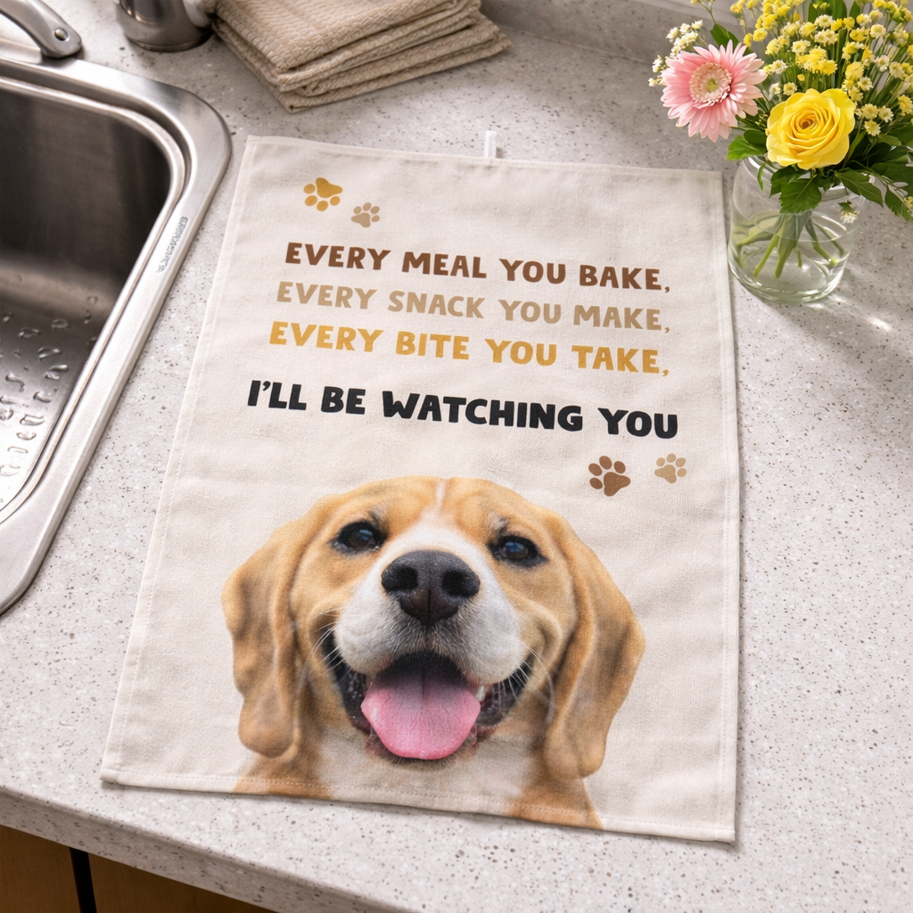 Every Meal You Bake Personalized Dog Dish Towel