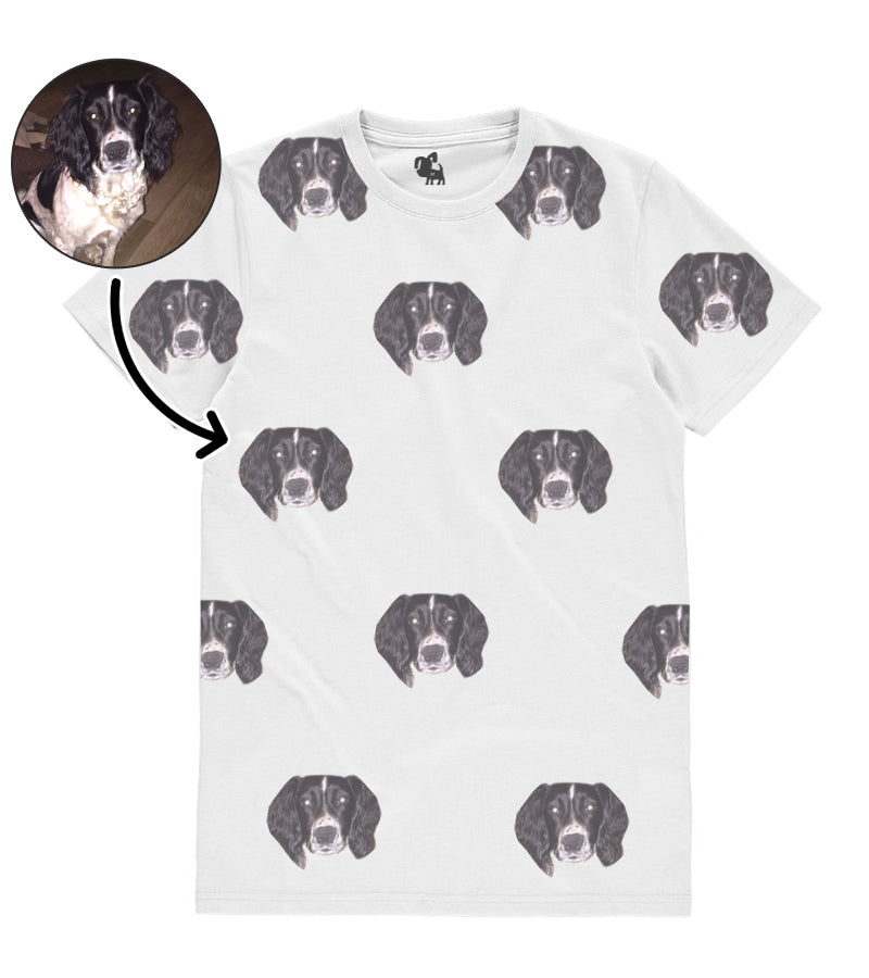 Dogs Face On Mens T-Shirt