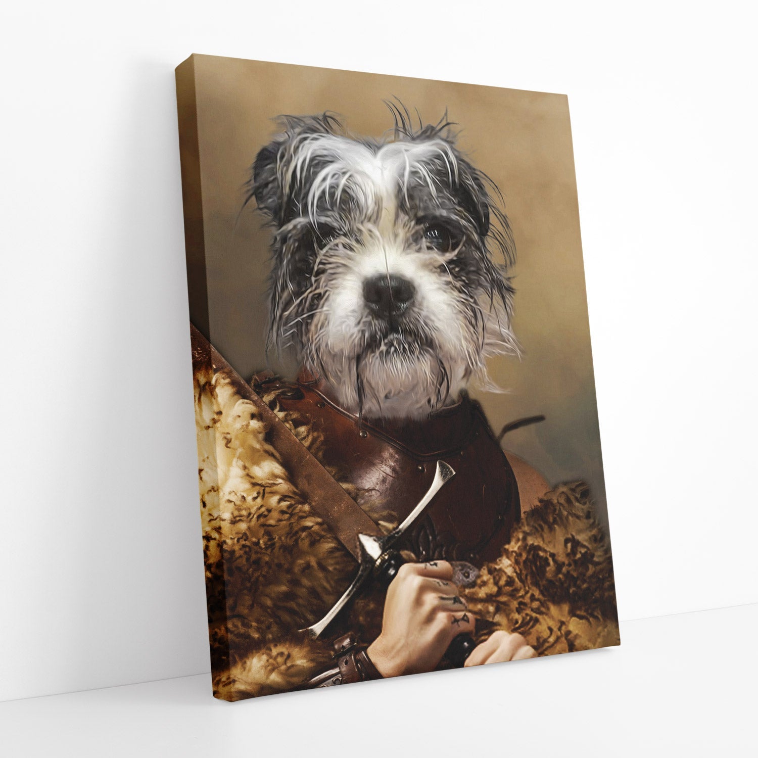 Dog The Barbarian Portrait Canvas
