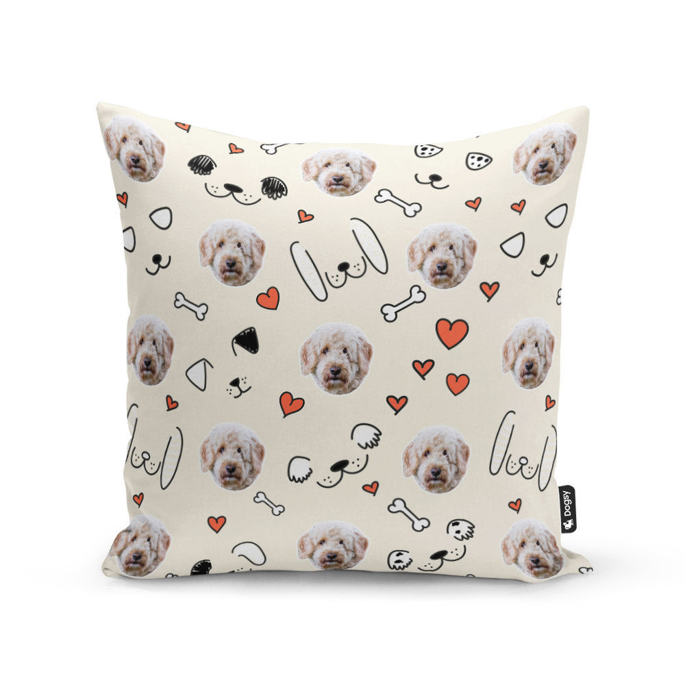 Cream Rosie Sponsors Doodle Cushion