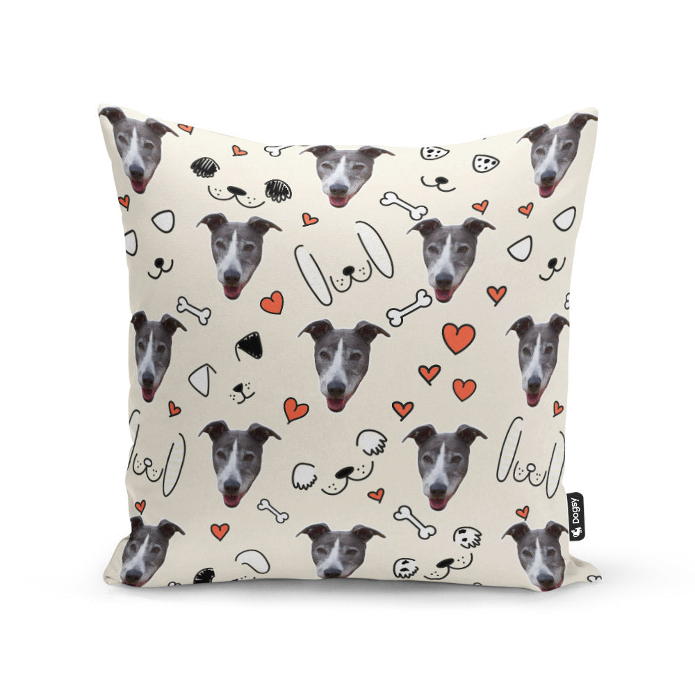 Cream Misty Sponsors Doodle Cushion
