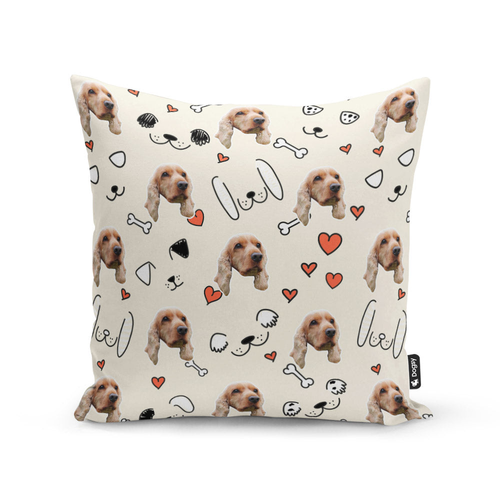 Cream Mikey Sponsors Doodle Cushion