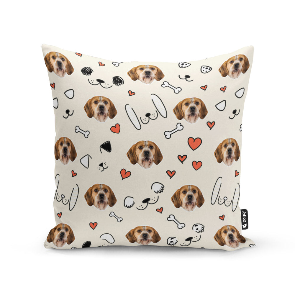 Cream Dexter Sponsors Doodle Cushion