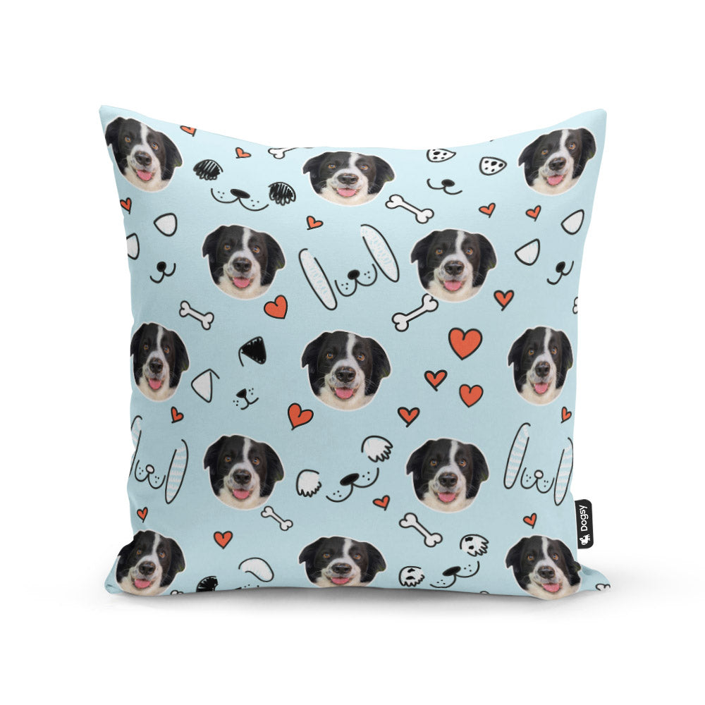Stitch Sponsors Doodle Baby Blue Cushion