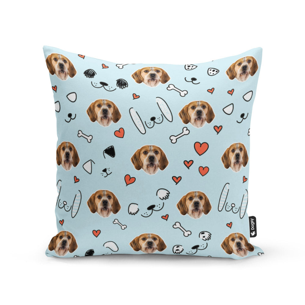 Blue Dexter Sponsors Doodle Cushion