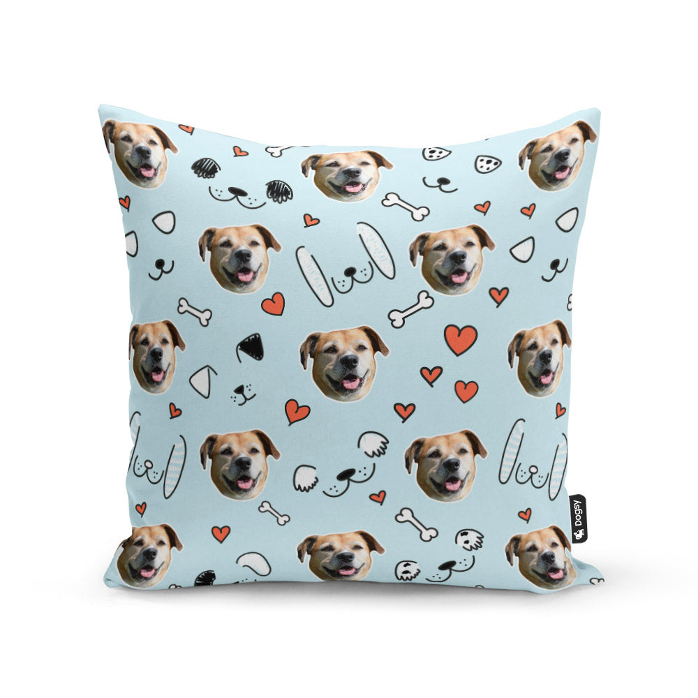 Baby Blue Molly Sponsors Doodle Cushion