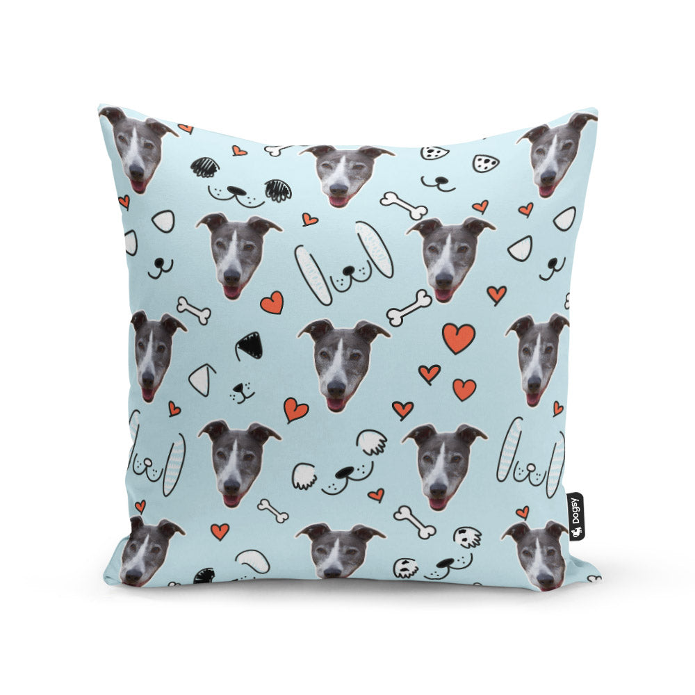 Baby Blue Misty Sponsors Doodle Cushion