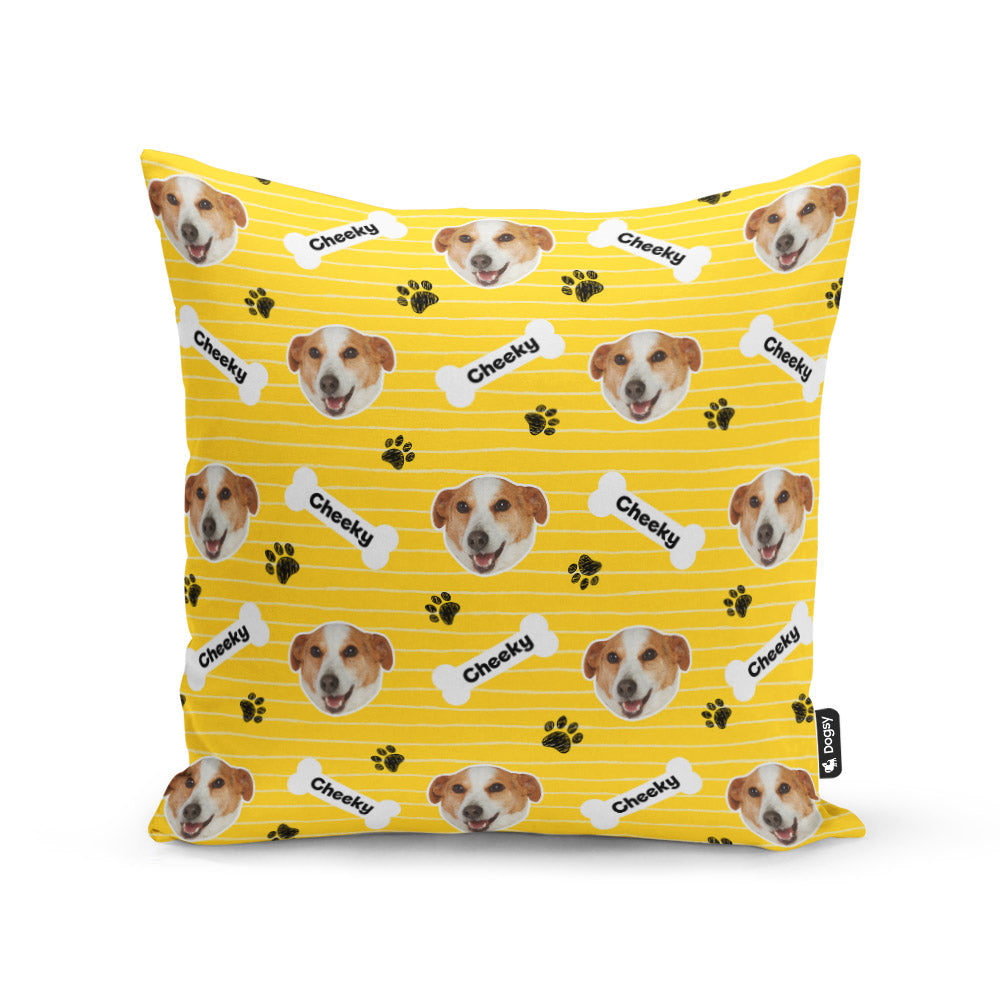 Yellow Cheeky Sponsors Name Cushion