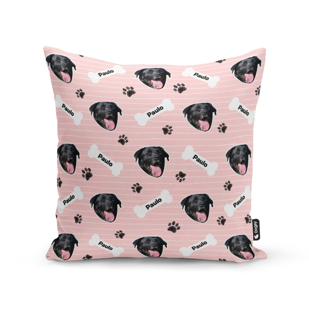 Pink Paulo Sponsors Name Cushion