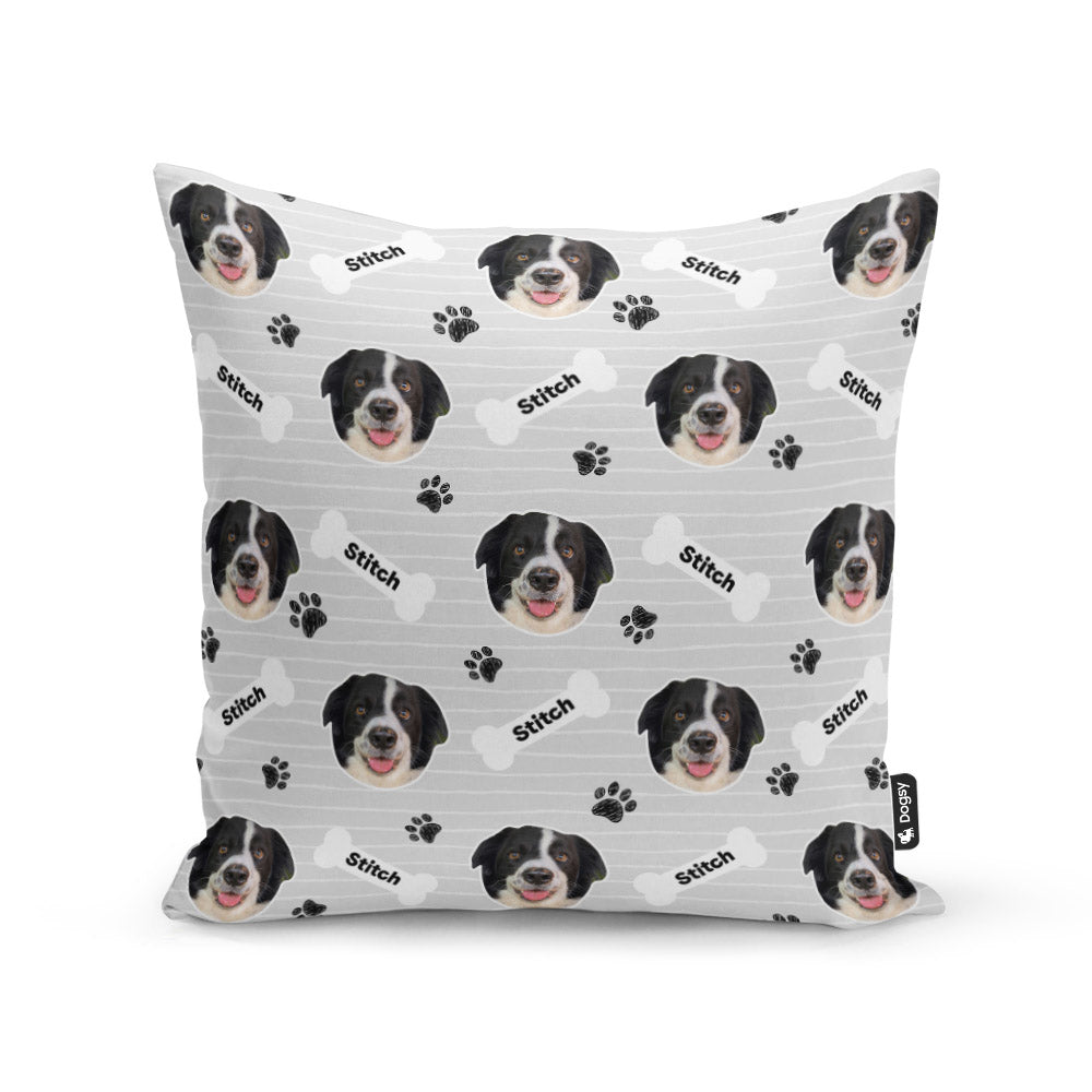 Grey Stitch Sponsors Name Cushion
