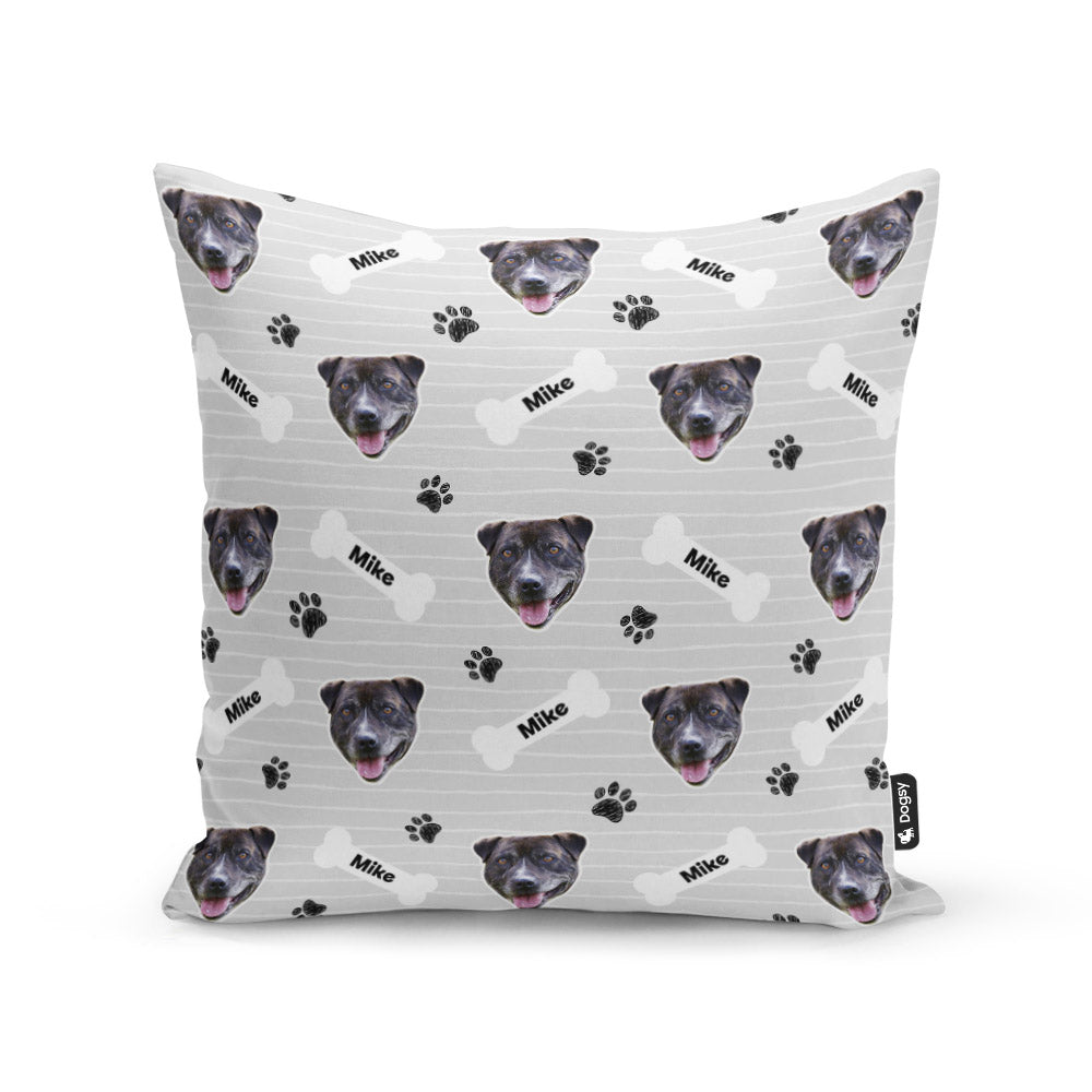 Grey Mike Sponsors Name Cushion