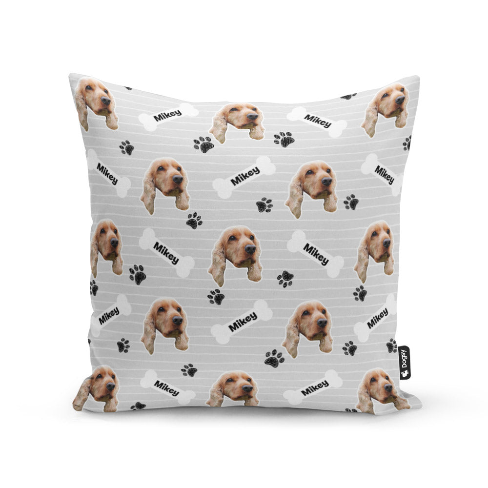 Grey Mikey Sponsors Name Cushion