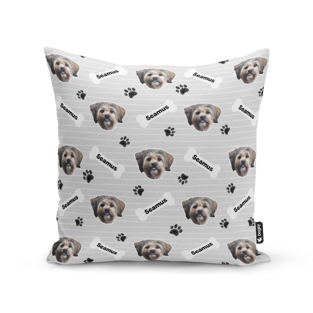 Seamus Sponsors Name Grey Cushion
