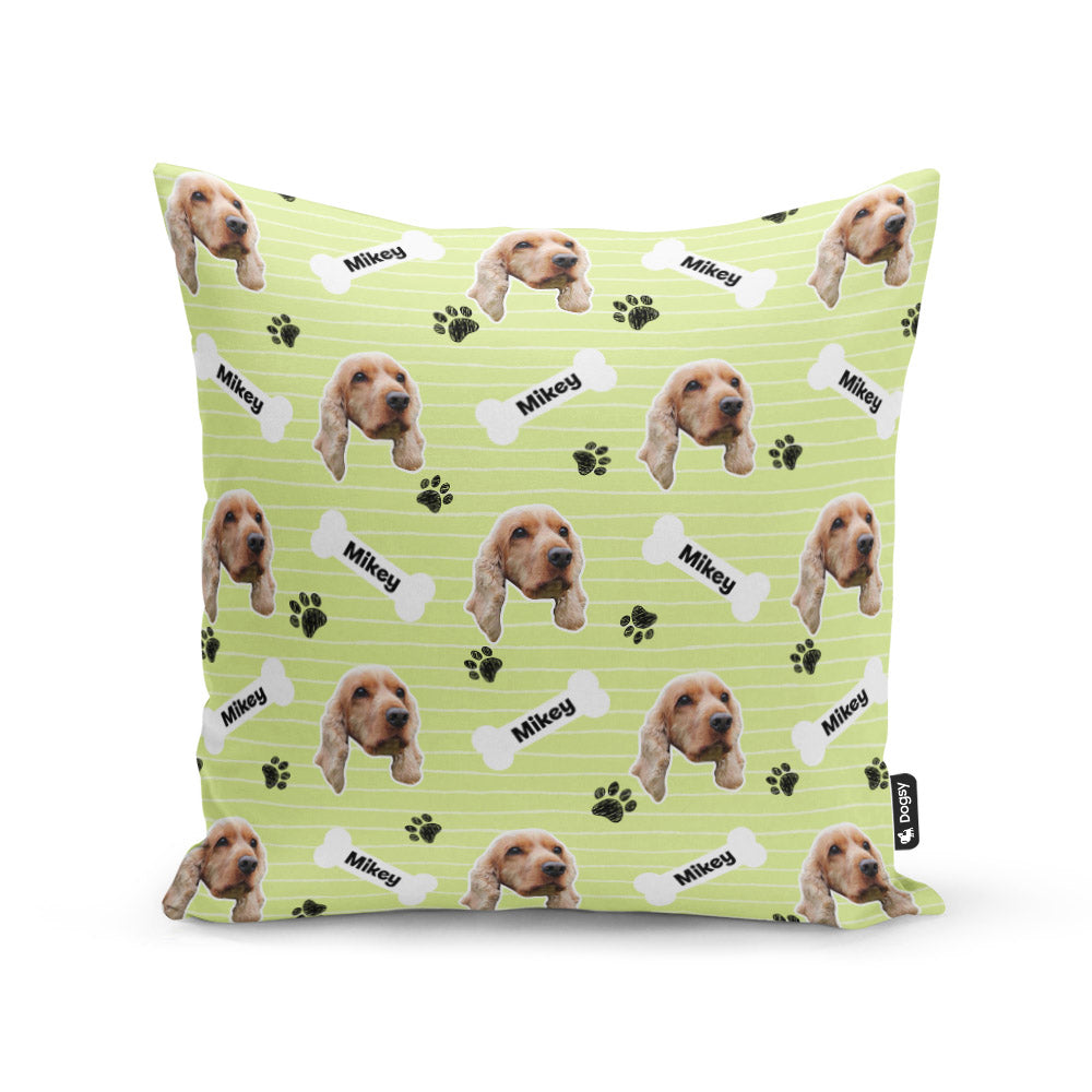 Green Mikey Sponsors Name Cushion