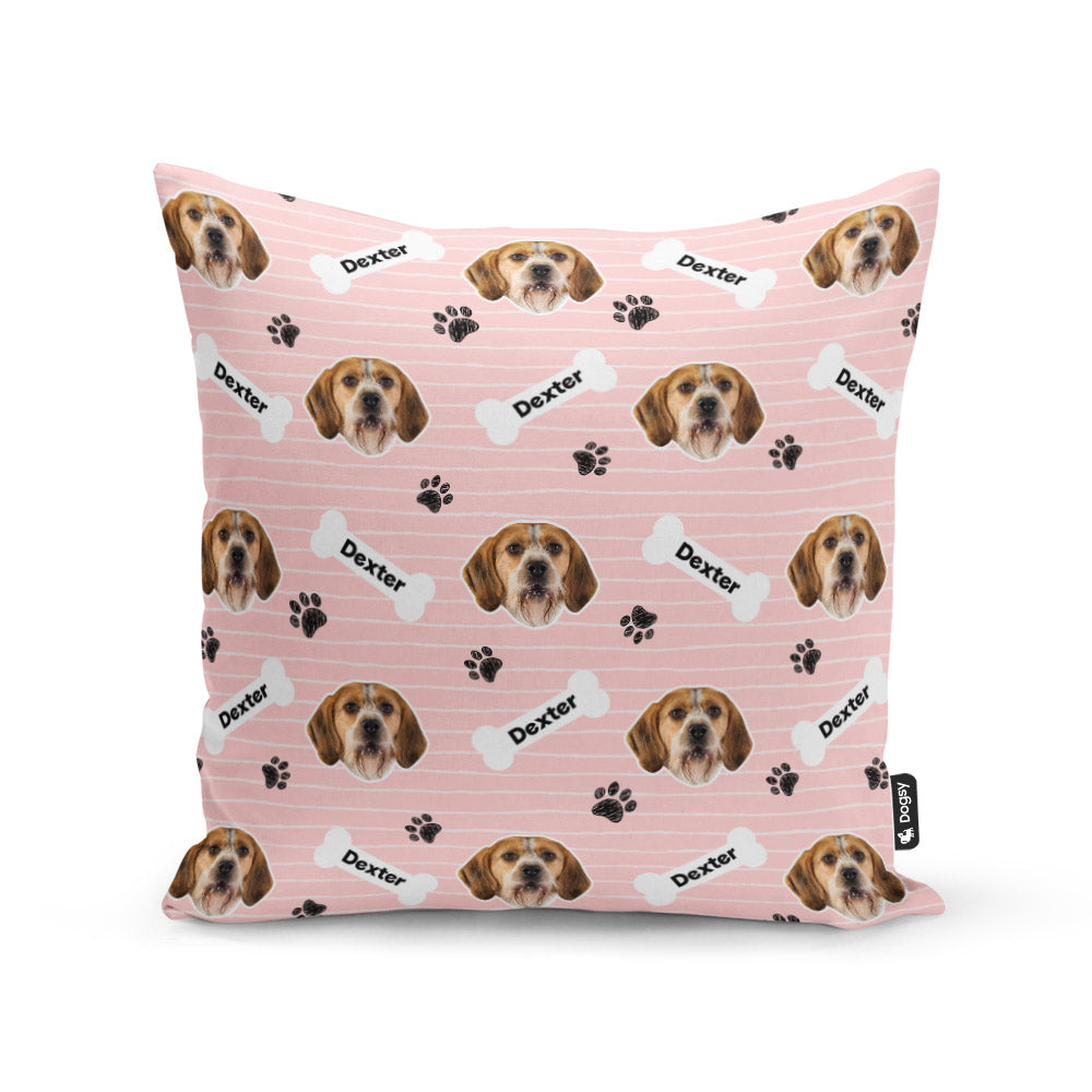 Pink Dexter Sponsors Name Cushion