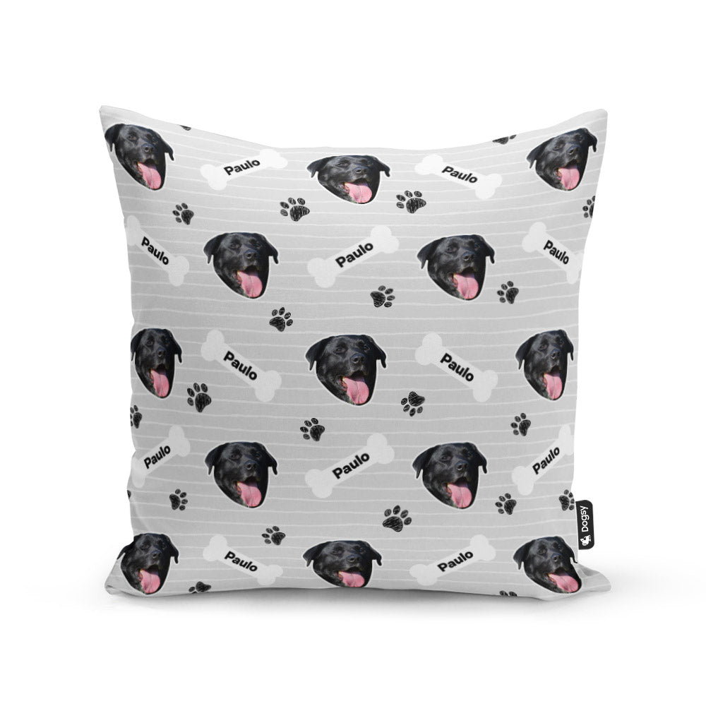 Grey Paulo Sponsors Name Cushion