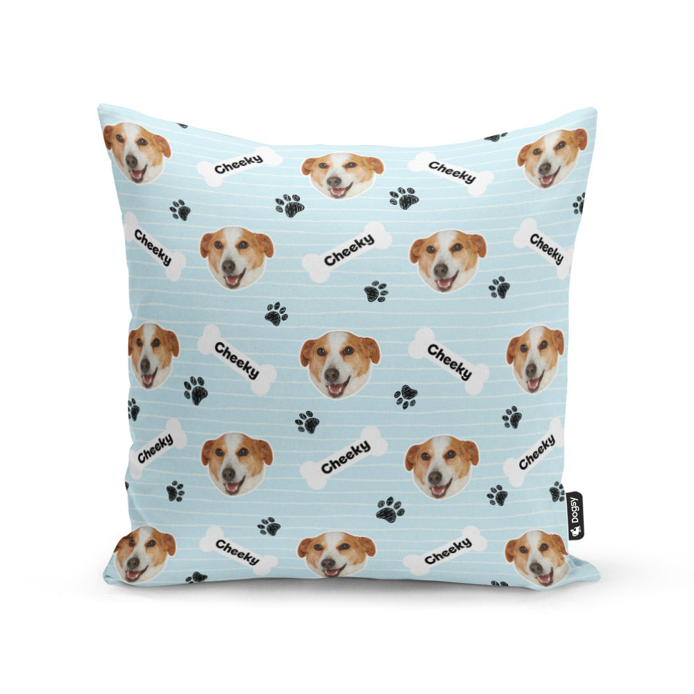 Blue Cheeky Sponsors Name Cushion