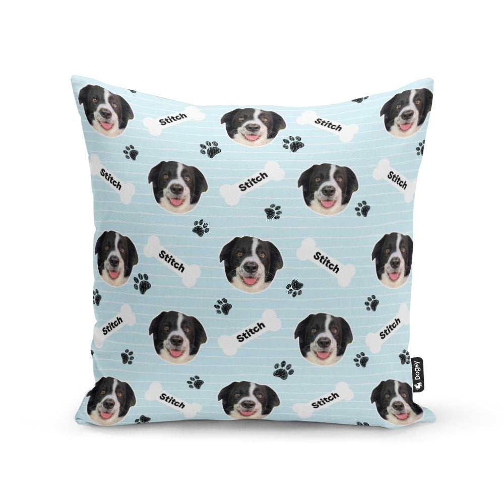 Baby Blue Stitch Sponsors Name Cushion