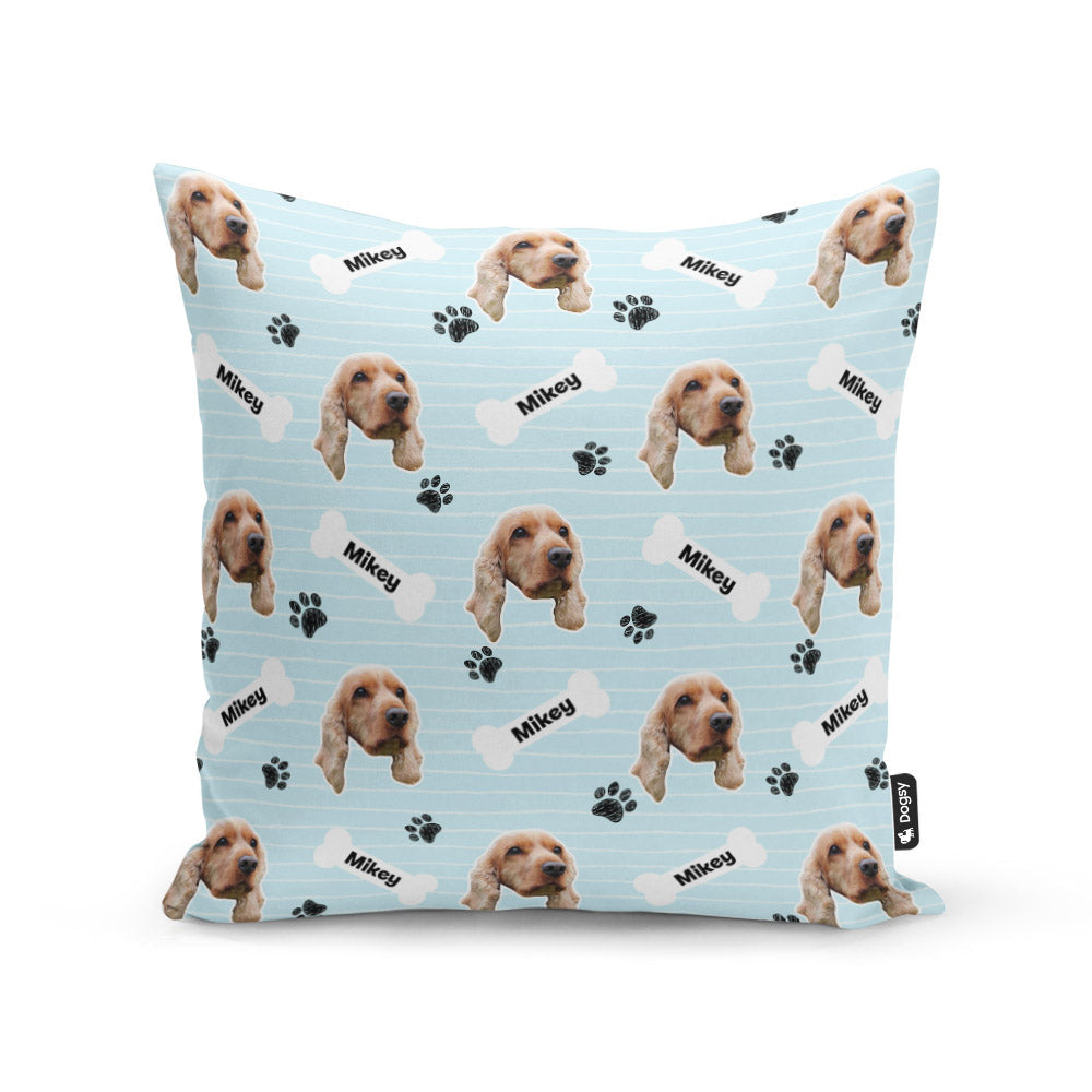 Blue Mikey Sponsors Name Cushion