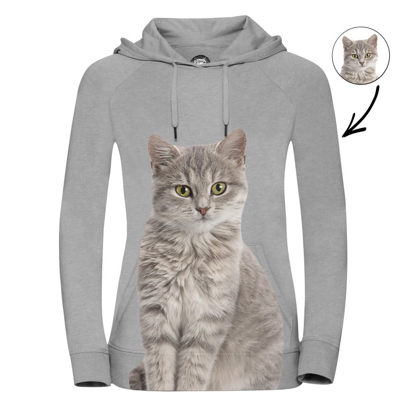 Cat Face Ladies Hoodie