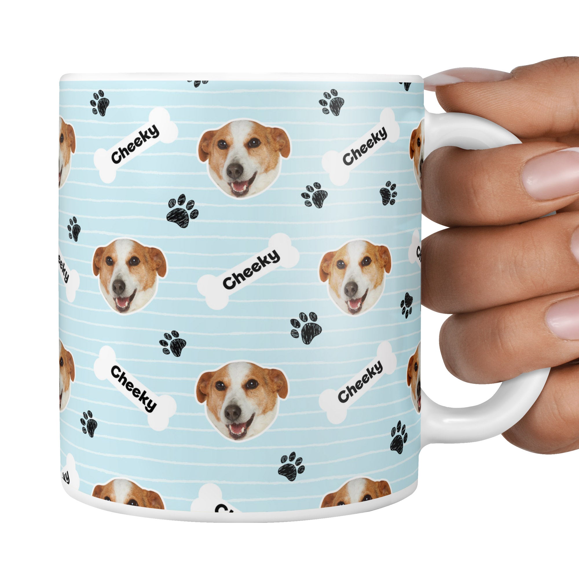 Blue Cheeky Sponsors Name Mug
