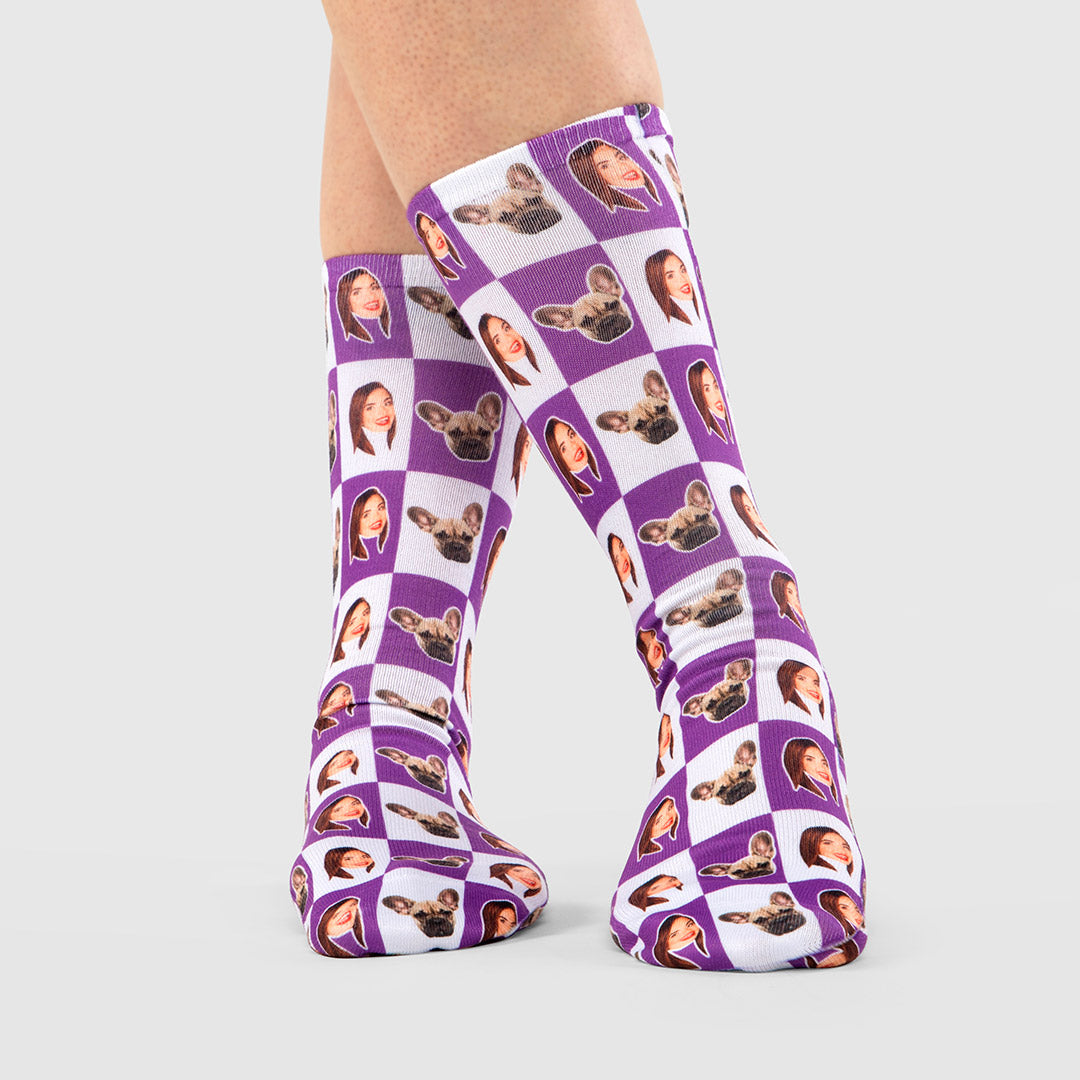 Chequered Dog Socks