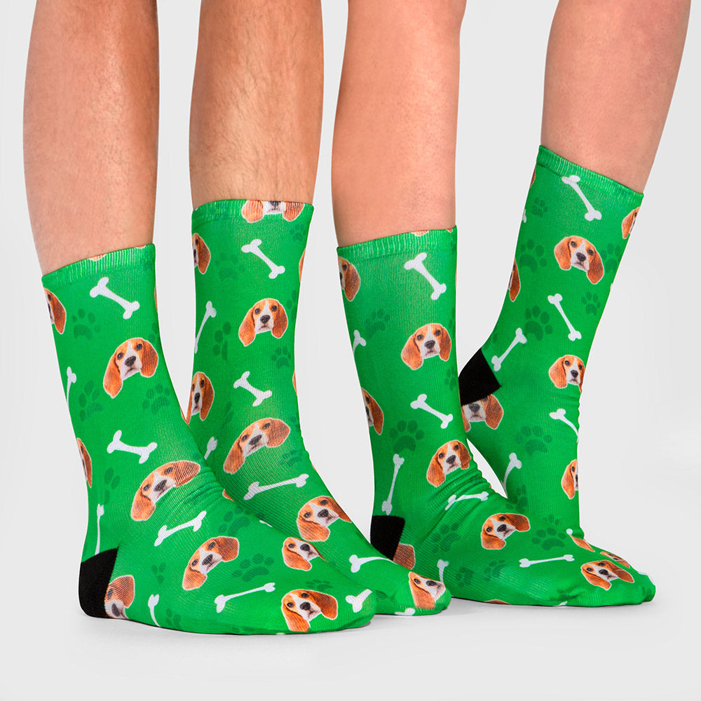 Couples Dog Photo Socks Set