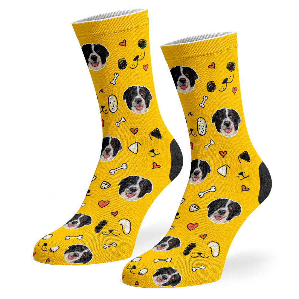Stitch Sponsors Doodle Yellow Socks