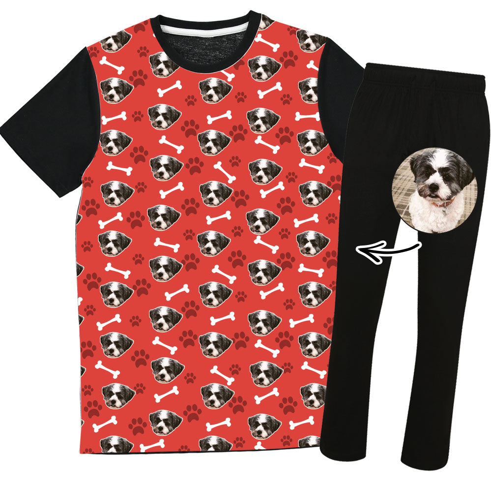 Matching His & Hers Dog Face Pyjama Set