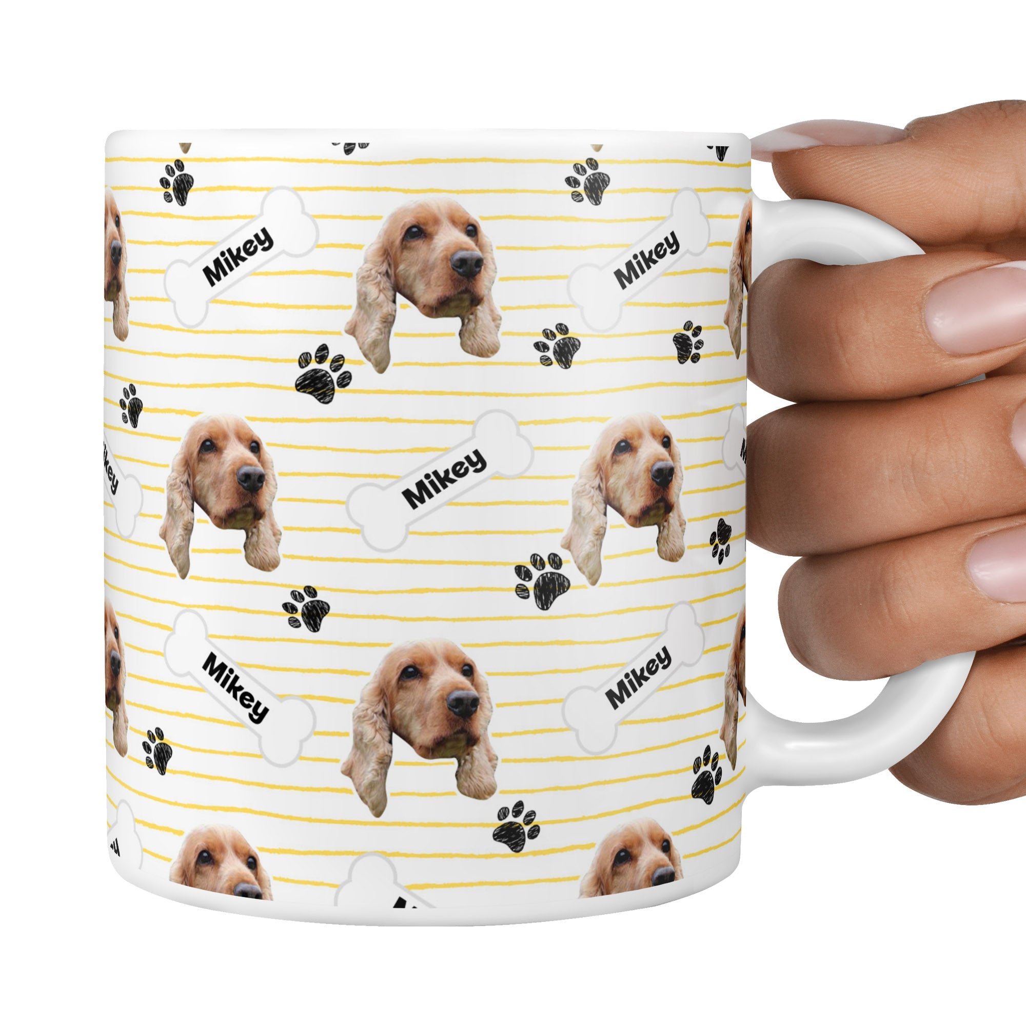 White Mikey Sponsors Name Mug