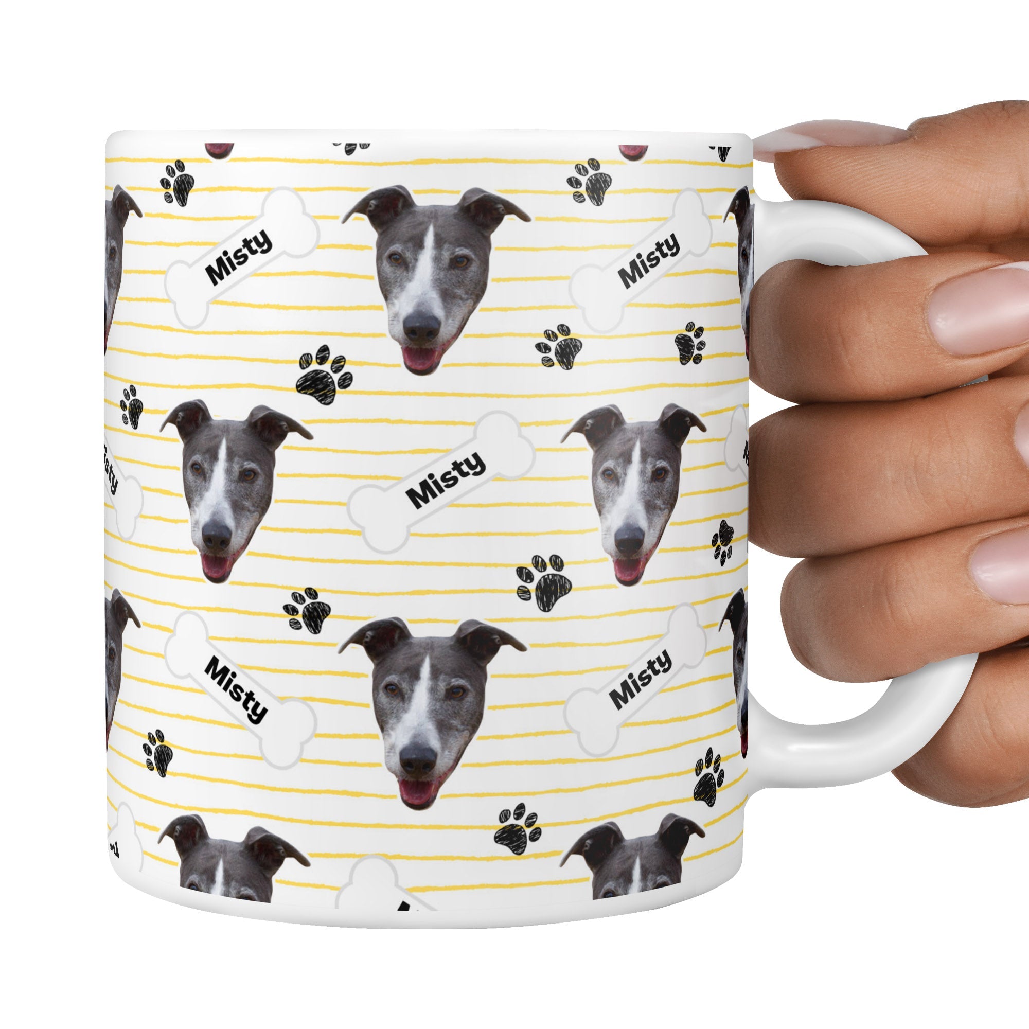 White Misty Sponsors Name Mug