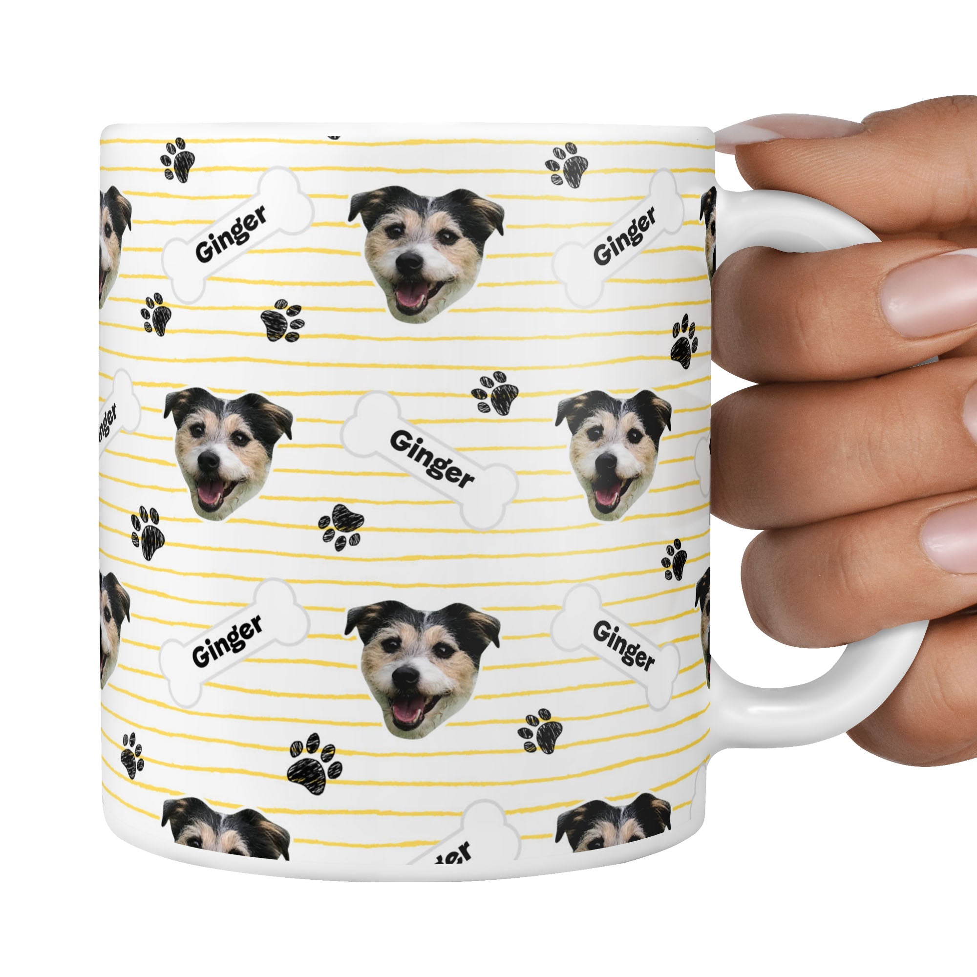 Ginger Sponsors Name White Stripe Mug