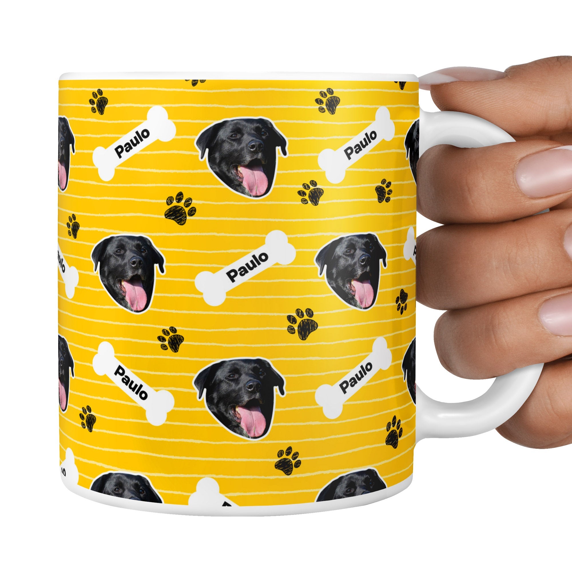 Yellow Paulo Sponsors Name Mug