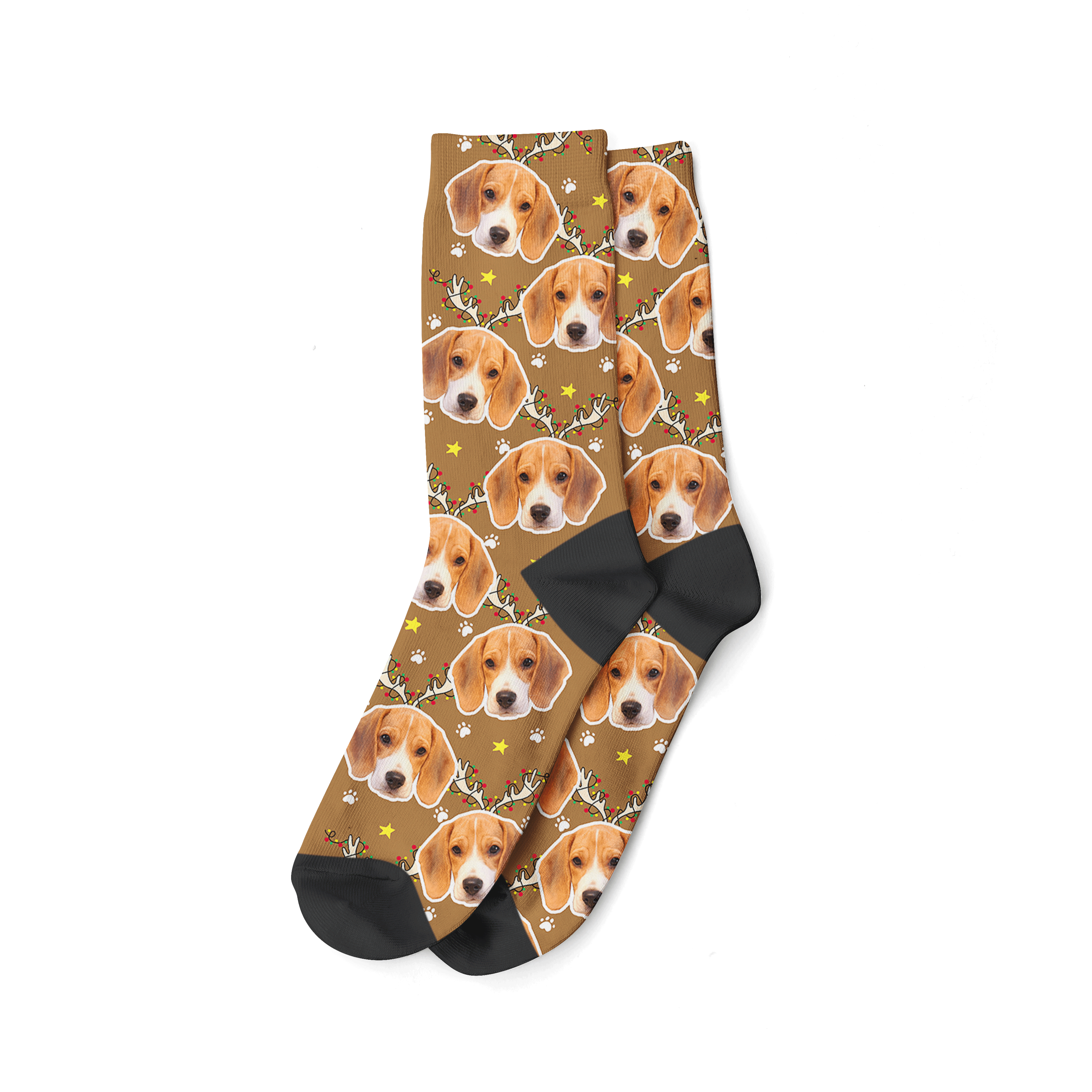 Reindeer Dog Pesonalised Christmas Socks
