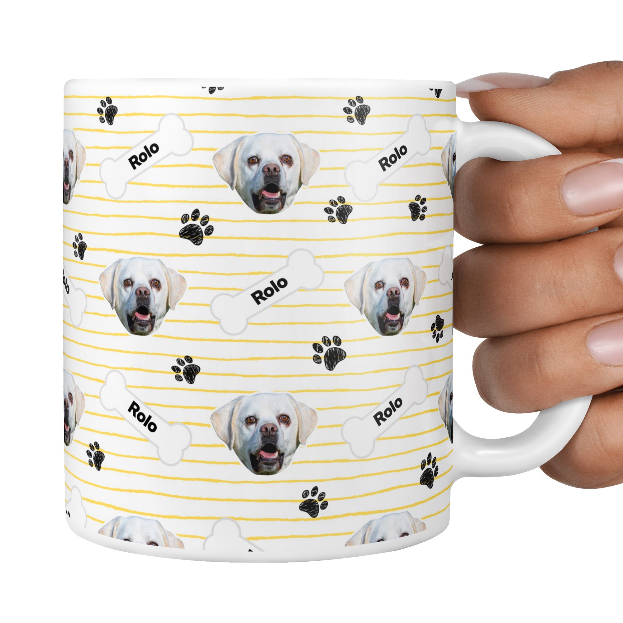White Rolo Sponsors Name Mug