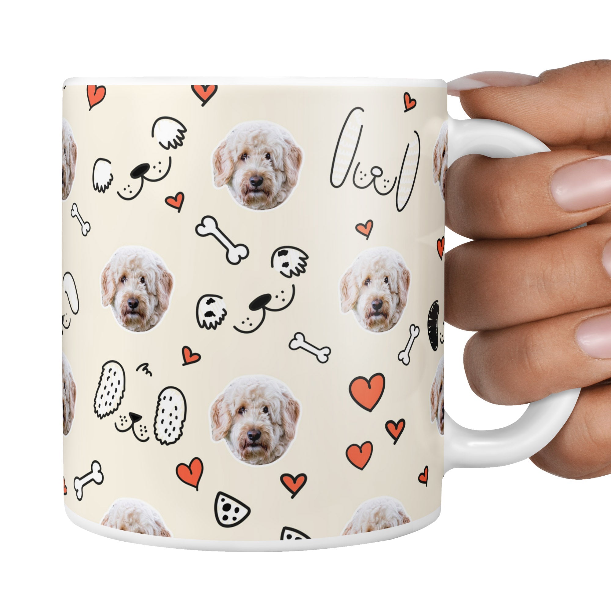 Cream Rosie Sponsors Doodle Mug