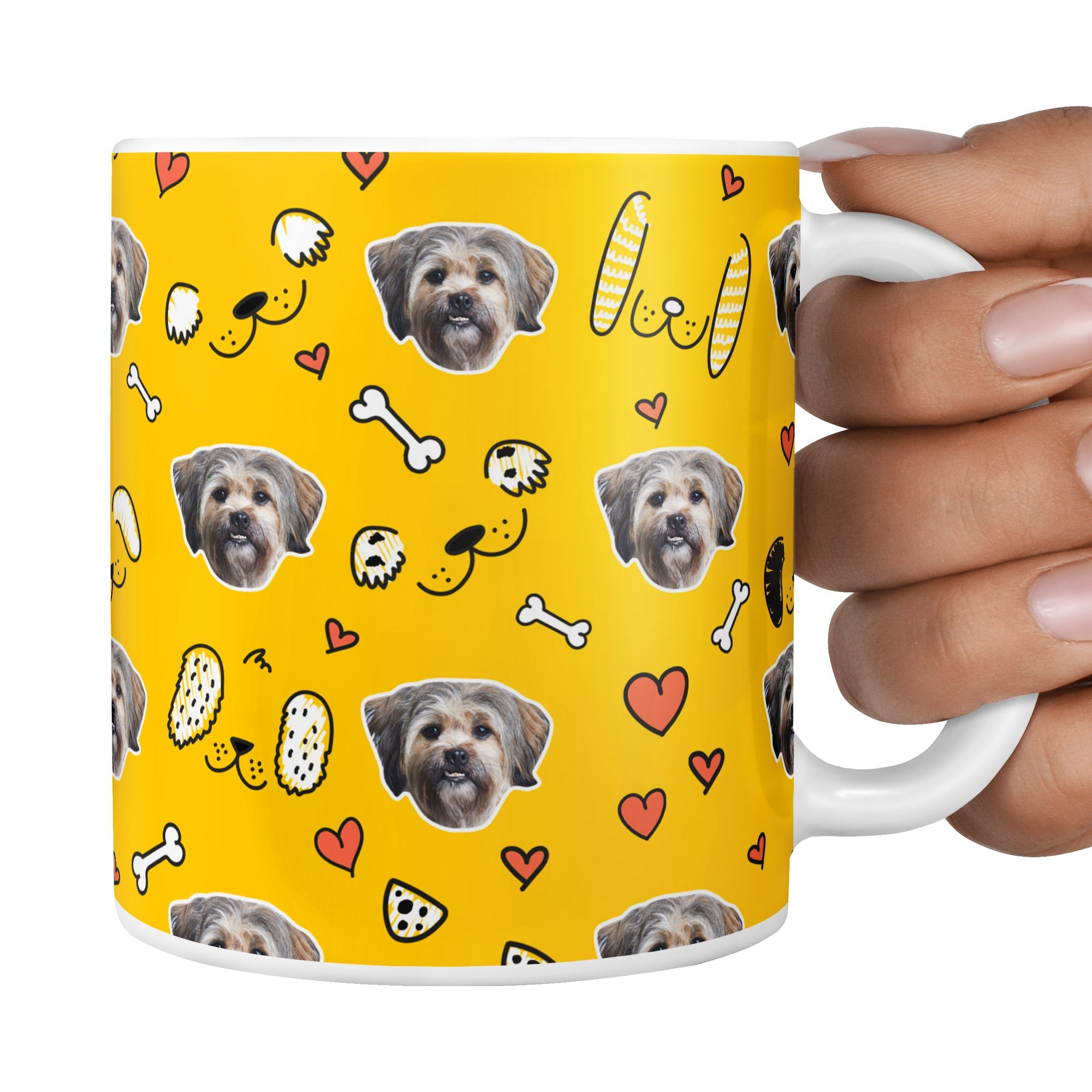 Yellow Seamus Sponsors Doodle Mug