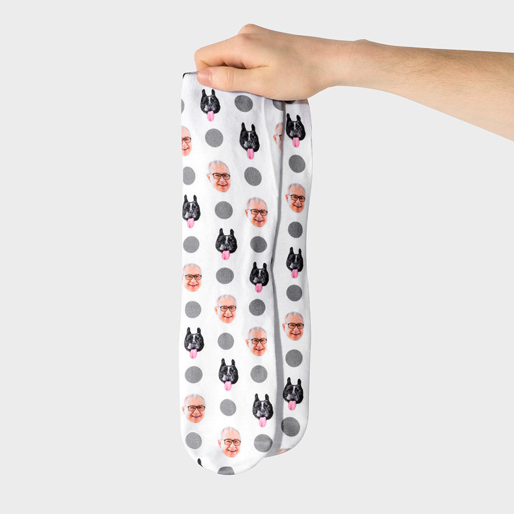 Dog & Owner Polka Dog Photo Socks