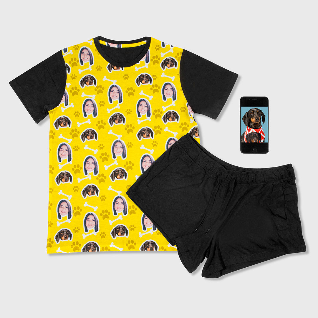 Personalised Dog & Owner Ladies Matching Pyjamas Set